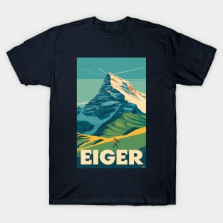 A Vintage Travel Art of Eiger - Switzerland T-Shirt